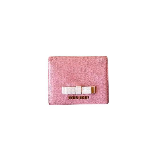 miu miu pink bow wallet